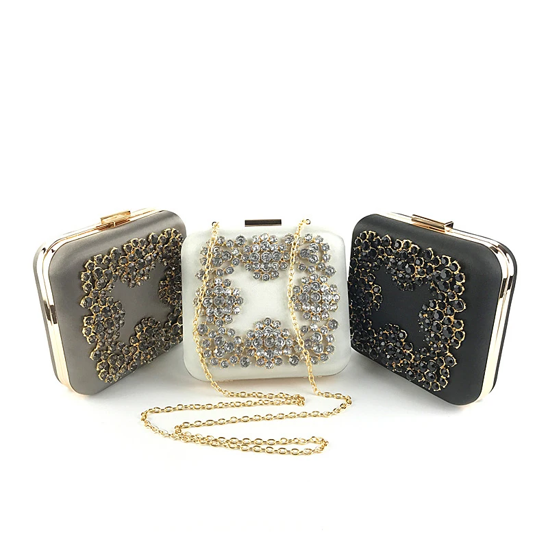 

Vintage women evening party bridal wedding box Bohemian crystal purses elegant shoulder bag stain cross body bag