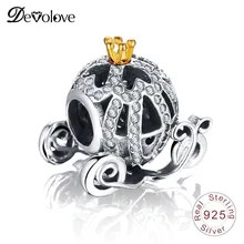 Devolove сверкающие тыквы Coach Шарм стерлингового серебра 925 Шарм для браслета Pandora Браслеты изысканные ювелирные дропшиппинг