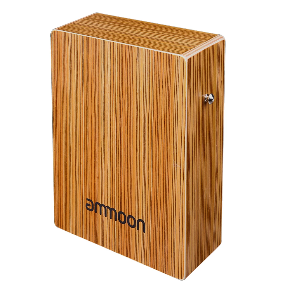 Портативный дорожный барабан ammoon Cajon плоский ручной деревянный перкуссионный