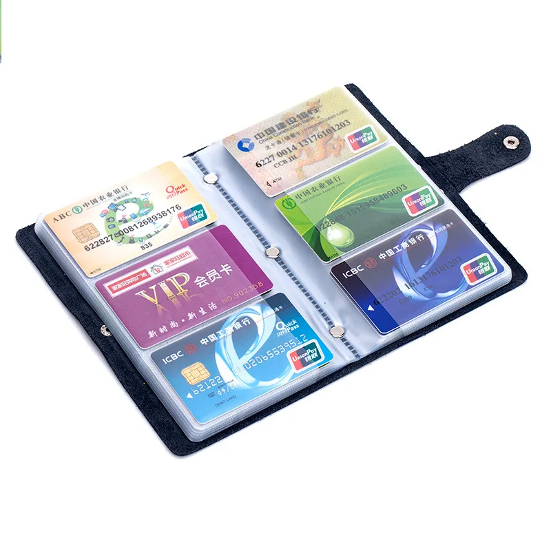 

Business 90 Card Slots Business Card Holder Men's Large Capacity Card Case Ms Card Holder Vintage Cowhide Female