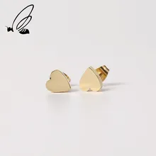 Стальные Новые Модные крошечные трендовые серьги из нержавеющей стали в форме сердца, 2 цвета, серьги в форме персика для женщин и девушек