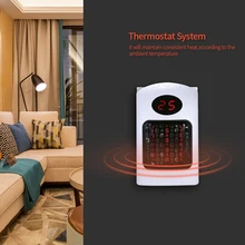Мини настенный обогреватель 900 Вт керамический обогреватель с термостатом Регулируемая скорость таймер для офиса спальня