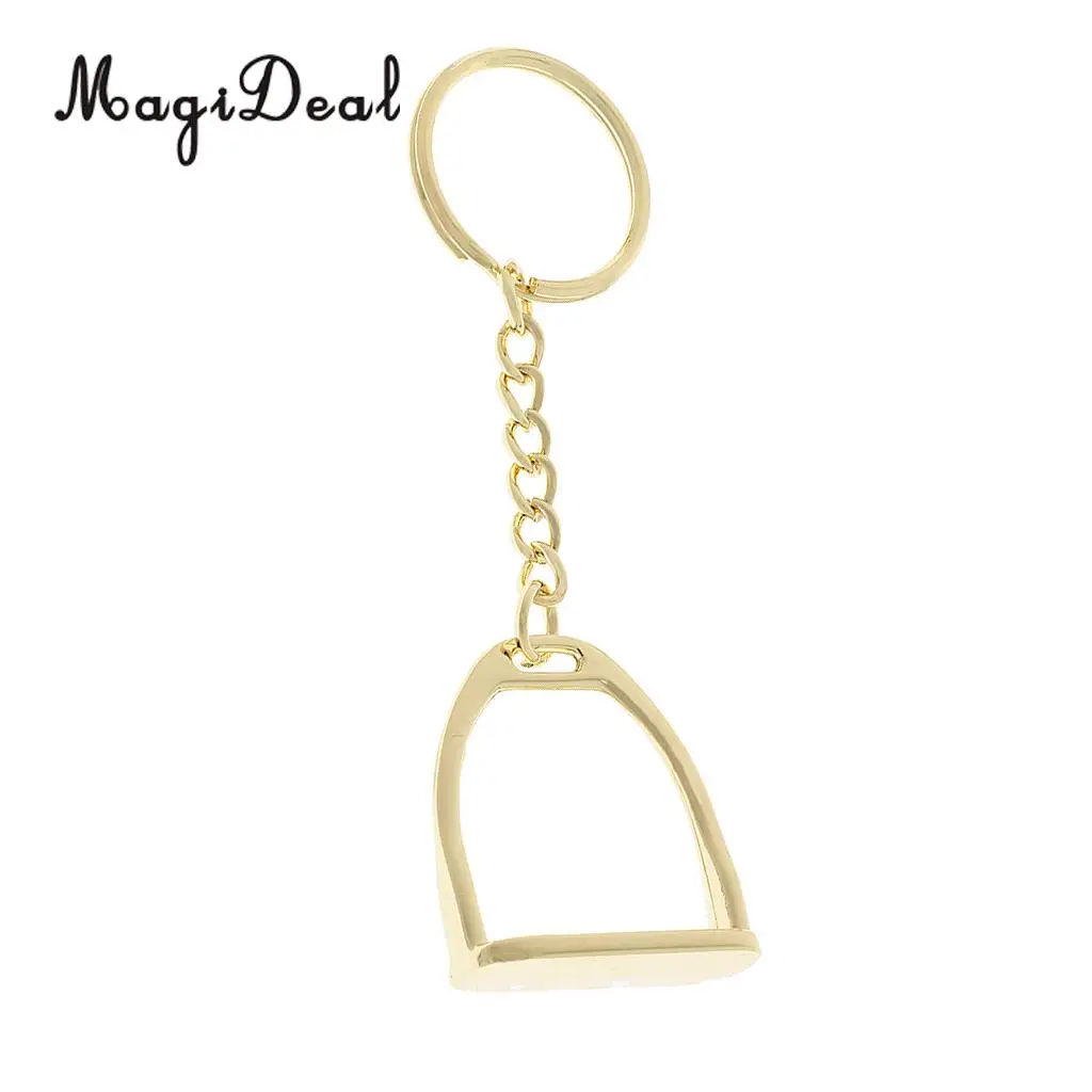 Lightweight Zinc Alloy English Horse Riding Equestrian Sports Stirrup Key Chain Holder 2
