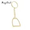 Lightweight Zinc Alloy English Horse Riding Equestrian Sports Stirrup Key Chain Holder 2