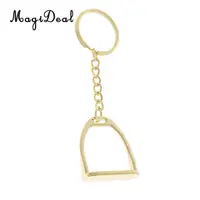 Lightweight Zinc Alloy English Horse Riding Equestrian Sports Stirrup Key Chain Holder 2