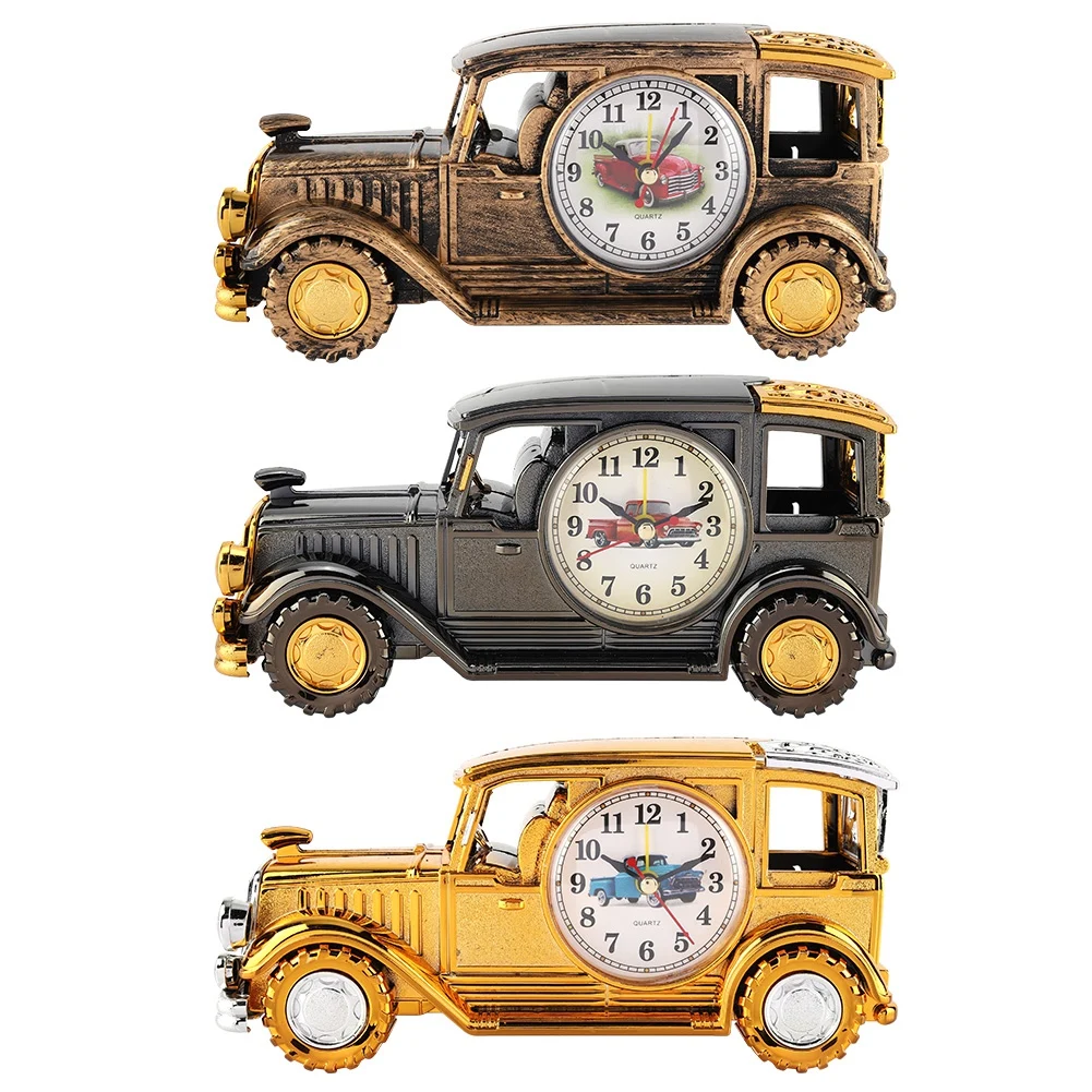 

TOPINCN Multi-function Desk Alarm Clock Classical Vintage Car Alarm Clock Gift