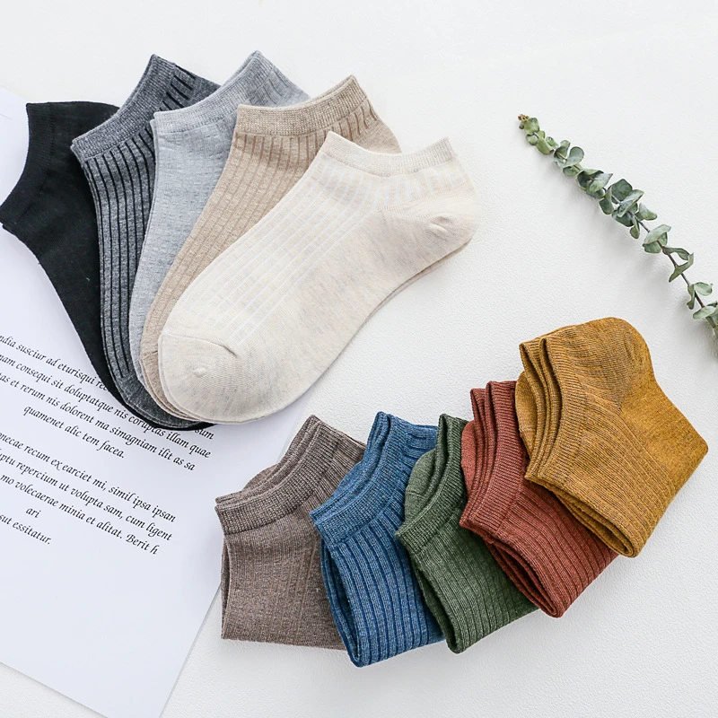 

2019 new striped women socks white cotton ankle socks Harajuku non-slip breathable casual invisible socks calcetines mujer