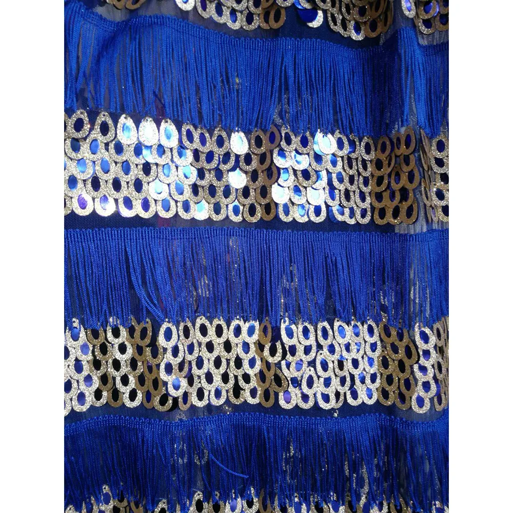 

African lace fabric high quality lace for evening dress french embroidered lace fabric with flash pendant fashion mesh fabric