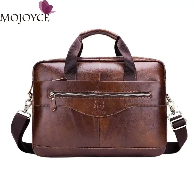 

BULLCAPTAIN Shoulder Messenger Handbags Brown Men Leather Business Laptop Briefcase Travel Crossbody Bags lBolso de mano 2019