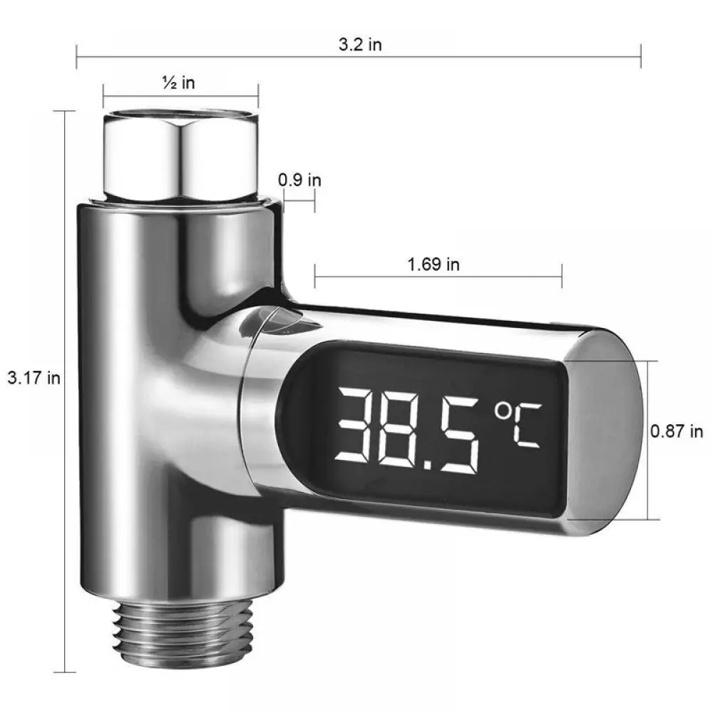 

Digital LED Display Water Faucet Cartridges with Thermometer Self-Generating Electricity Water Temperature Monitor For Baby Care