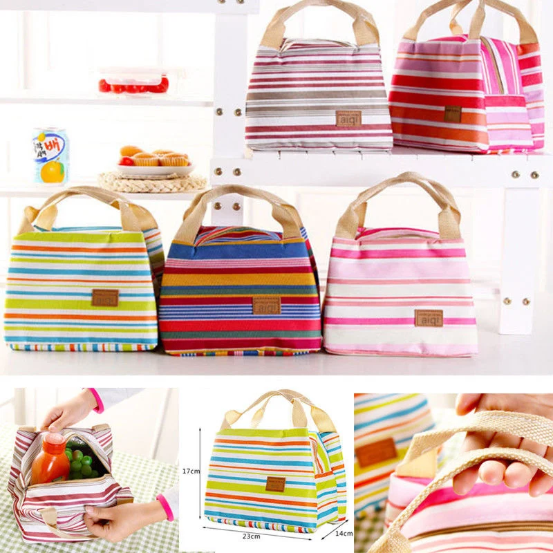 

Hot Portable Insulation Bags Oxford Cloth Picnic Bags Lunch Box Tote Hot Cold Insulated Thermal Cooler Travel Work School Picnic