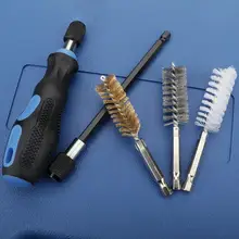 38 шт круглая щетка комплект Стальная проволока набор инструментов сменные насадки Ручка инструмент двигателя проволочной щеткой комплект для очистки