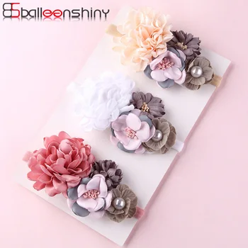 

BalleenShiny Artificial Flower Headband Newborn Baby Girls Fashion Princess Sweet Headdress Child Kids Cute Elastic Headwear
