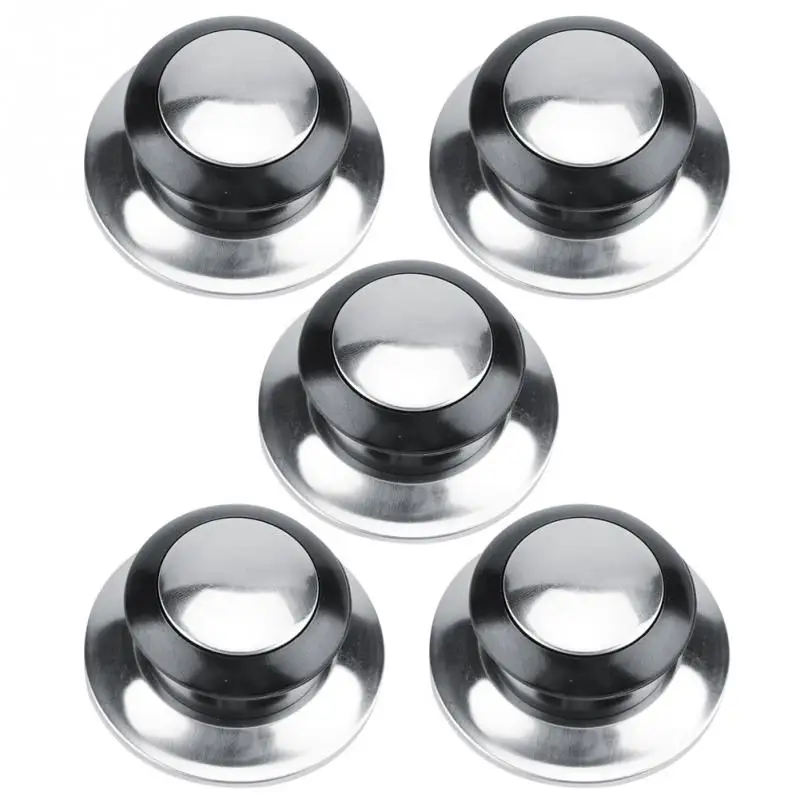 

Pot Pan Lids Knob 5 Pcs MetalMaterial Heat-Resistant Pot Pan Lids Knob Lifting Handle Home Kitchen Cookware Replacement Parts