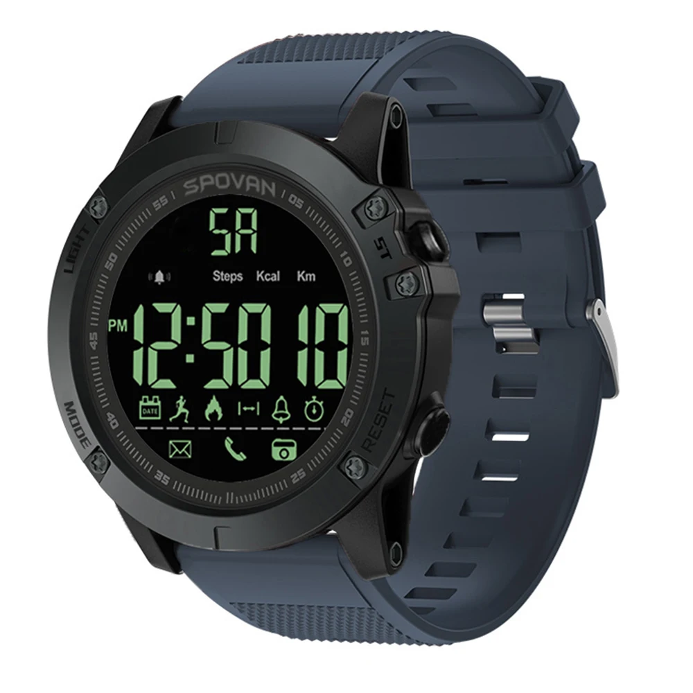 Уличные цифровые умные спортивные часы для мужчин с шагомером наручные часы для iOS и Android 50 м водонепроницаемые