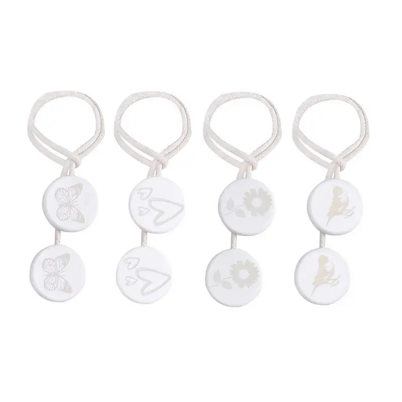 

Innovative Curtain Tiebacks Hand-painted Round Wood Magnet Curtain Buckle Decorative Window Curtain Drapery Holdbacks For Room