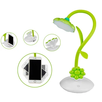 

Fashion Desk Lamp Sun Flower Mobile Phone Stand Table Lamp USB Students Workers Reading Eye Protection Light