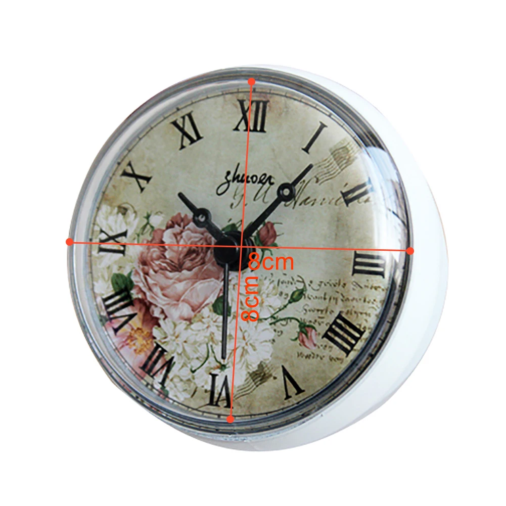 Ретро Европейская круглая присоска настенные часы Horloge Гостиная Ванная комната