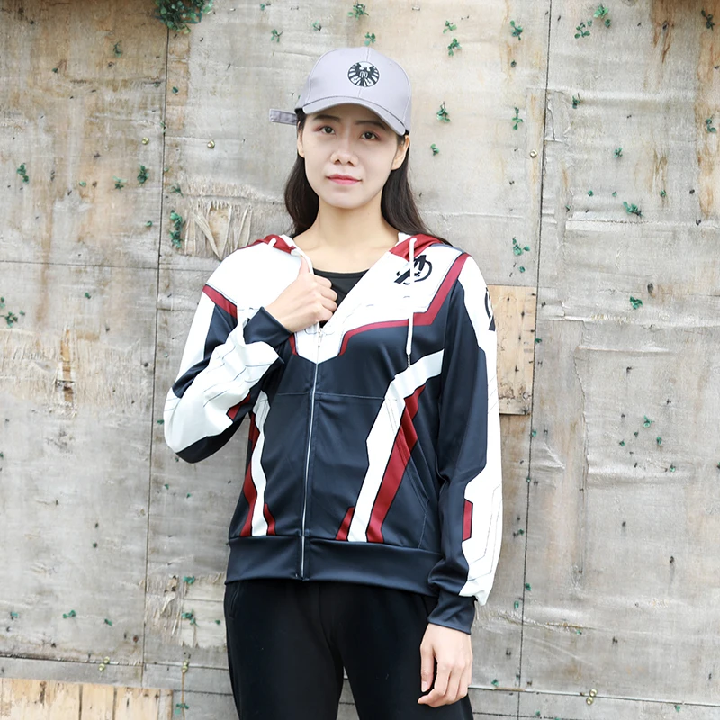 3D Print 2019 Movie Avengers Endgame Quantum Realm Sweatshirt Jacket Advanced Tech Hoodie Cosplay Costume Iron Man Hoodies Coat