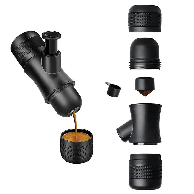 

Mini Portable Compact Manual Espresso Maker Black Coffee Maker Hand Operated Coffee Machine Cappuccino For Home