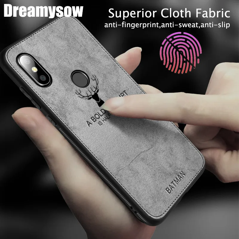 

Cloth Fabric Case for Xiaomi Mi8 SE Max3 A1 A2 Lite 5X Pocophone F1 Redmi Note7 Note 5Pro 6Pro 5A 5Plus 6A Deer Bat Case Cover
