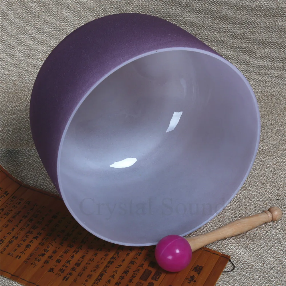 8 Inch Set of 12 pcs Chakra Quartz Crystal Singing Bowlin Bells