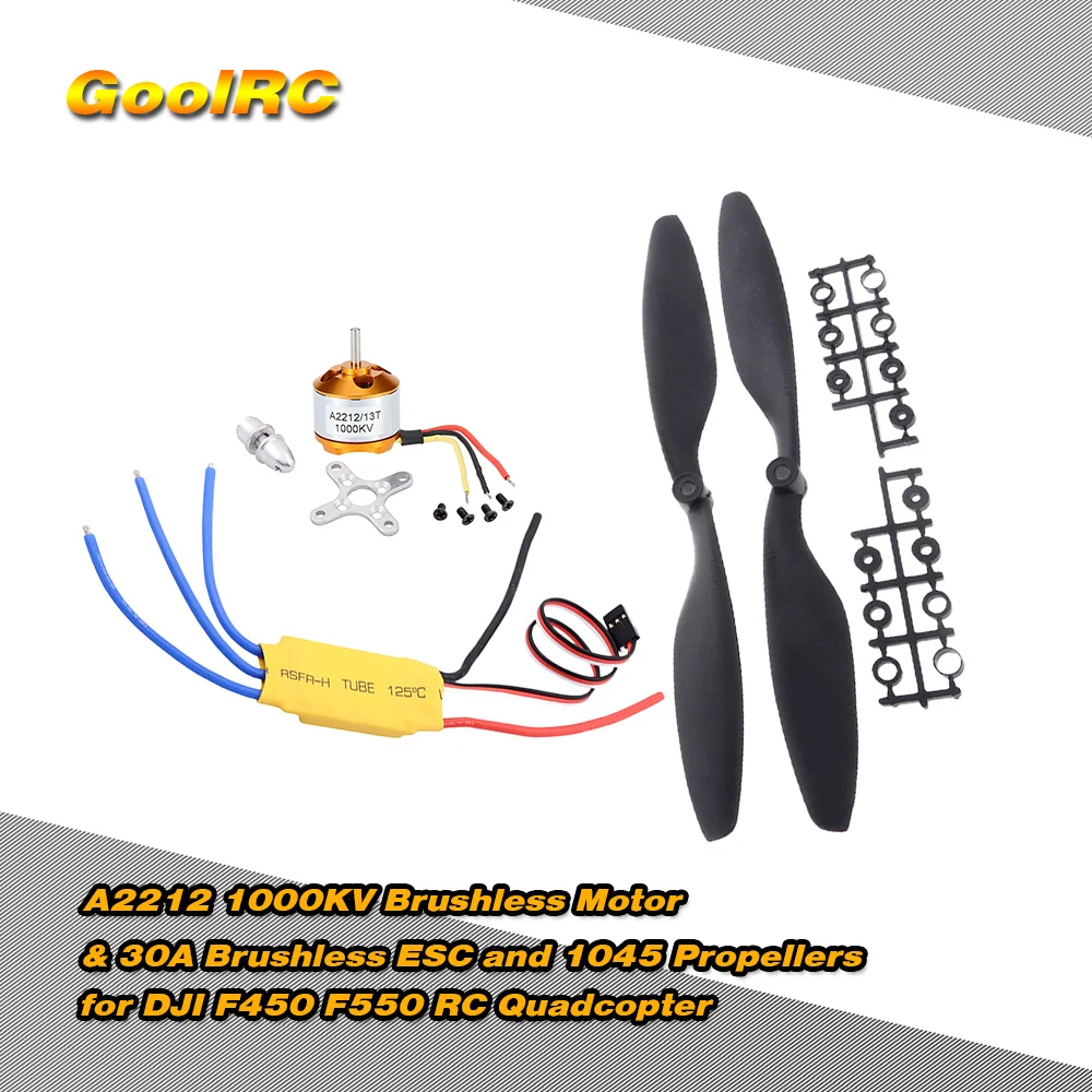 GoolRC A2212 2212 1045 кв бесщеточный двигатель 30A ESC и пара пропеллеров для квадрокоптера