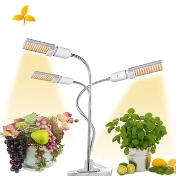 

LED Grow Light 60W USB Triple Head Plant Lamp Timing Function Dimmable for Flower Vegetable Indoor Houseplant Greenhouse Growing