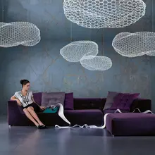 Nordic Bedroom Pendant Light Novel Clouds Lamp Living Room Fixtures Restaurant Cafe Simple LED Children's Room Cloud Decor Lamp 2018 new nordic art dining room lindsey pendant light simple restaurant cafe tree branch with g4 led bulbs light fixtures