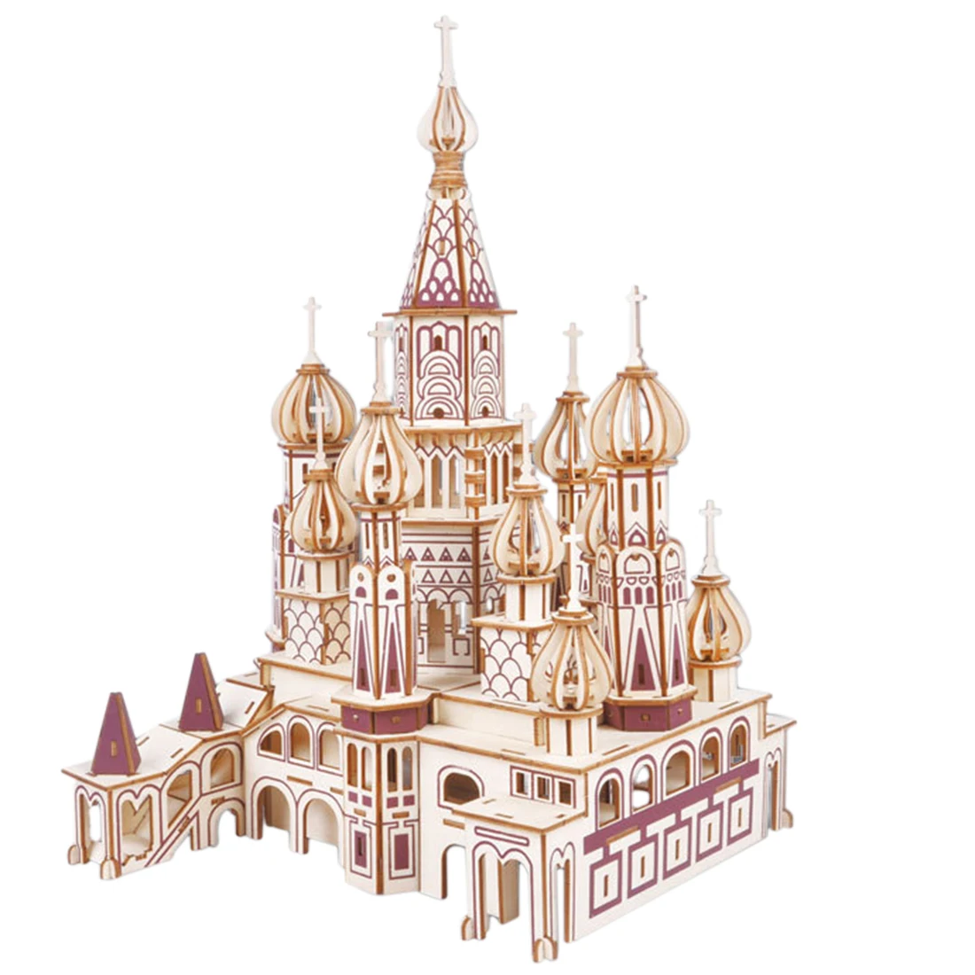 DIY русский замок 3D деревянные модели моделирования головоломки строительные наборы игрушка для развития интеллекта игрушки для детей
