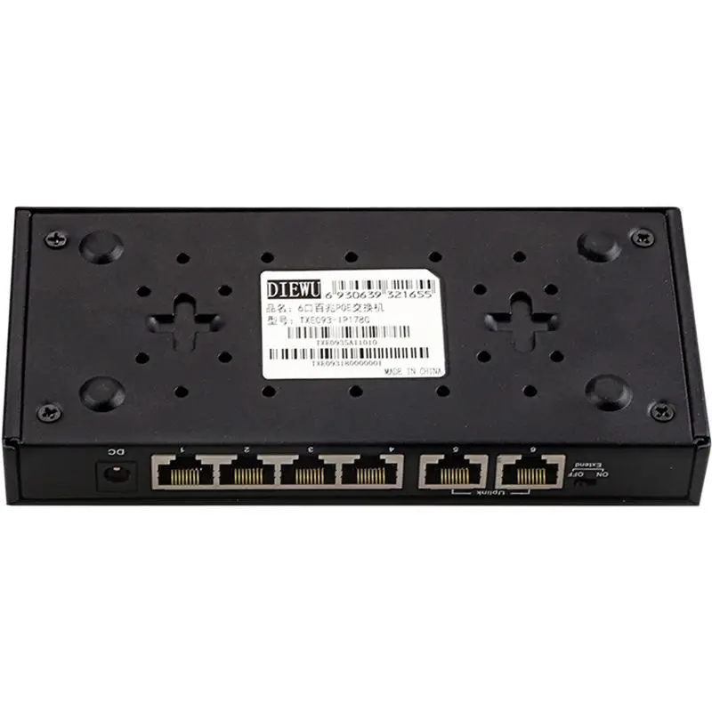 Сетевой коммутатор Diewu 6 портов Ethernet 10/100 Мбит/с 4 порта|Сетевые коммутаторы| |
