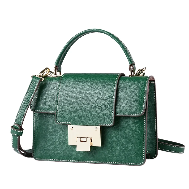 

SENDEFN Spring New Women Bag Fashion Split Leather Crossbody Bag Adjustable Strip Green Handbag Preppy Style