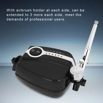 

Pro Portable Airbrush Compressor Kit 5-Adjustable Mini Air Compressor for Cake Decorating Nail Art Tattoo Body Paint Airbrush