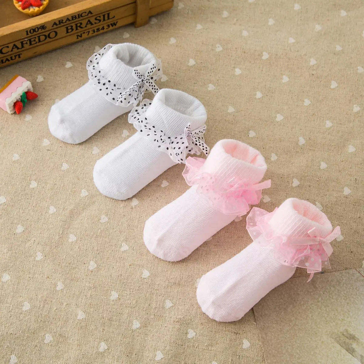 

New Kids Socks Toddlers Girls Small Bow Soft Cotton Lace baby Socks Kids Sokkie meisie Summer Spring Infant Babe Socks 0-6M