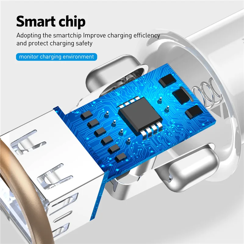 USLION مصغرة المزدوج USB شاحن سيارة للهاتف 5 V 2.1 الهاتف المحمول شاحن آيفون سريع USB مهايئ شاحن ل سيارة ل أقراص