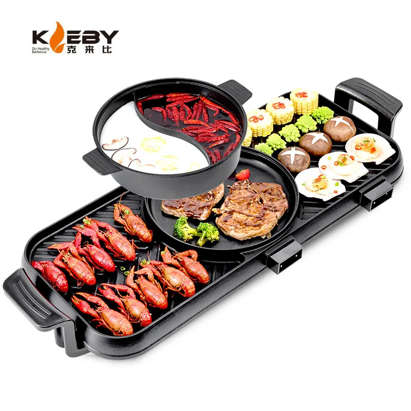 Electric Flat Griddle Barbecue Furnace Smokeless Electric Furnace Plate