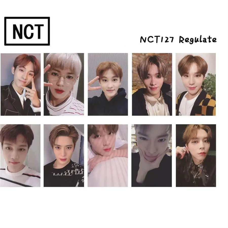 

Kpop NCT NCT127 Regulate Photo Cards New Album Autograph Photocard Card 10pcs/set