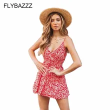 Women Summer Sexy V Neck Boho Dress Evening Sleeveless Party Beach Dresses Floral Sundress Elegant Short Dress Vestidos 2019 New women 2019 summer polka dot vintage dress sexy deep v neck sleeveless party sundress elegant casual belt beach dress plus size