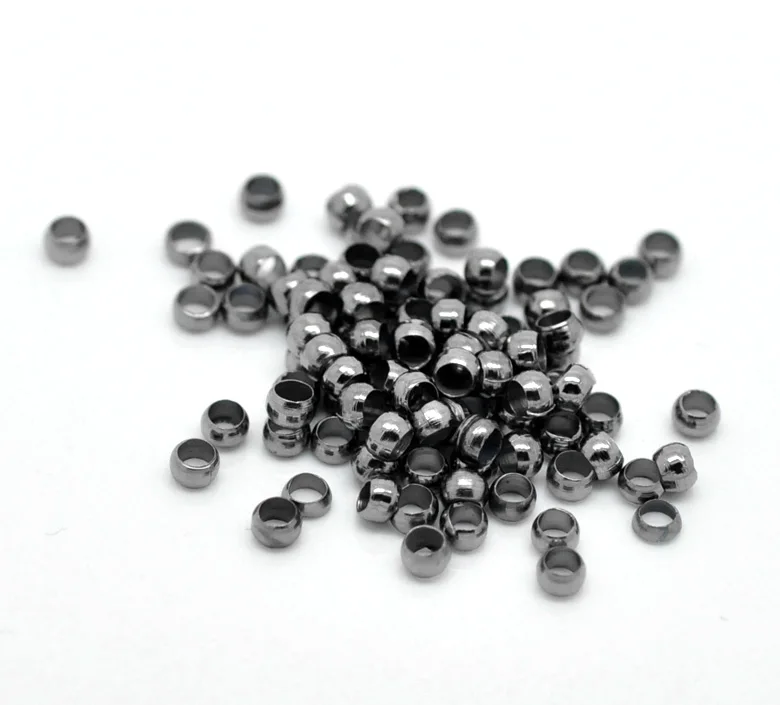 

Lovely 1000PCs Gunmetal Crimp Beads Findings 3mm( 1/8") (B19294)