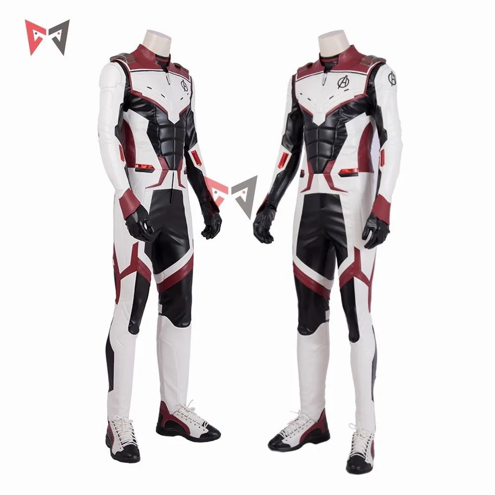 New 2019 Avengers Endgame Quantum Realm Cosplay Costume Team Uniform Iron Man leather jumpsuit Full Set Halloween Custom Made