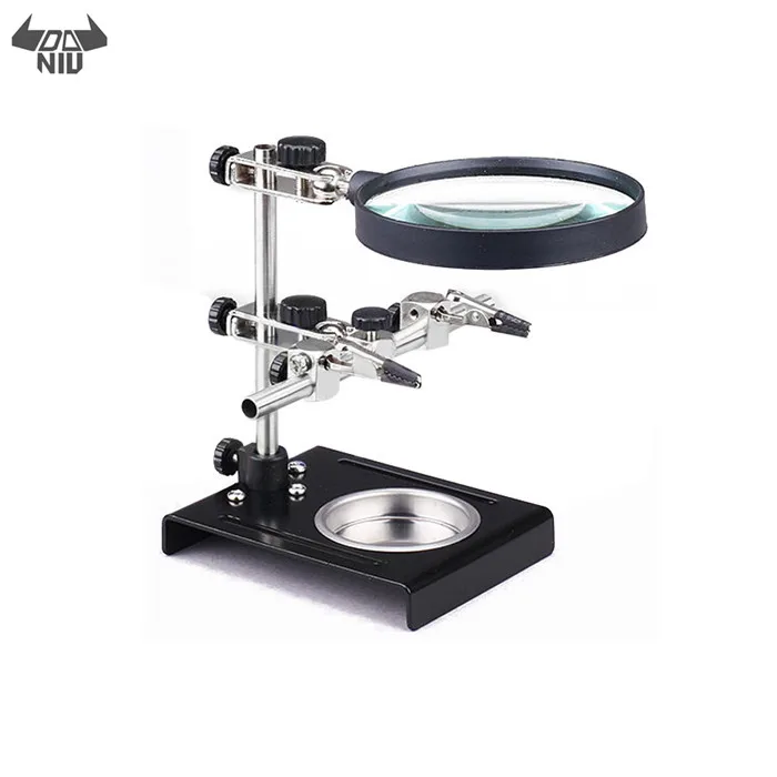 

DANIU Universal Soldering Holder Stand Clamping Table With 3X Magnifier For Welding