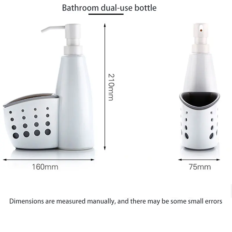 Два в одном многофункциональные дозаторы для мыла, бутылка для кухонного дезинфицирующего средства для рук, бутылка для мытья, губка для хранения, раковина, Товары для ванной комнаты