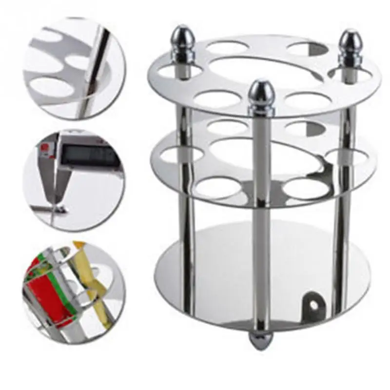 

6 Holes Stainless Steel Ware Polishing Toothbrush Holder Shelf Toothpaste Stand Bathroom Storage Organizer Decoration