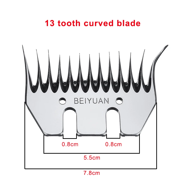 Фермы Овцы козы гребень Стрижка клипер прямой изогнутый 4/13 Зуб Лезвие альтернатива для овец клипер ножницы