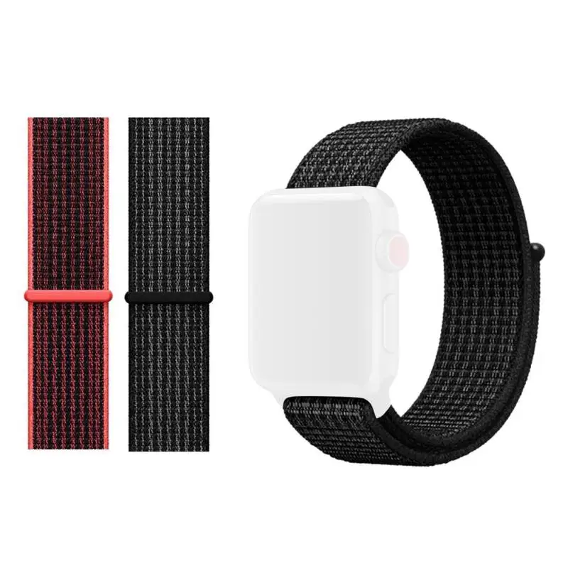 

ALLOYSEED Smartwatch Belt Woven Nylon Adjustable Smart Watch Band Bracelet Wrist Strap Replacement for Apple iWatch Series 1 2 3