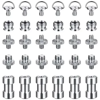 

Camera Screw, Tripod Screw Adapter Converter Ring Screw for Camera/Monopod/Ballhead/Light Stand/Shoulder Rig (30 Pieces, 5 Siz
