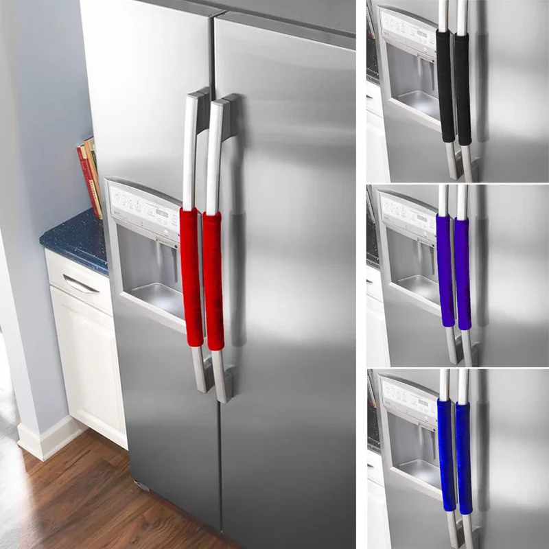 

2 PCS Kitchen Appliance Handle Cover Decor Smudges Door Refrigerator Fridge Oven