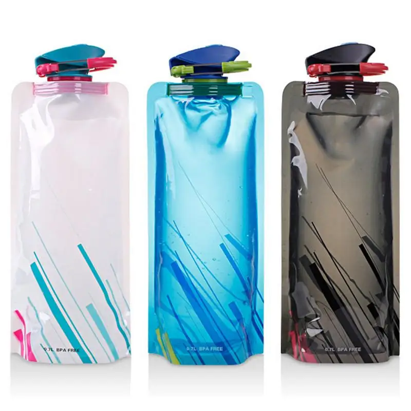 

Ultralight Foldable Silicone Water Bag Water Bottle Bag Outdoor Sport Supplies Hiking Camping Soft Flask Water Bag Portable NEW