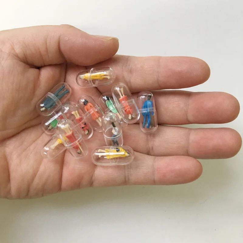 10 шт./лот прозрачная капсула в виде ракушки пластиковый контейнер для таблеток Чехлы для таблеток разветвители капсул фигурки Diy аксессуары