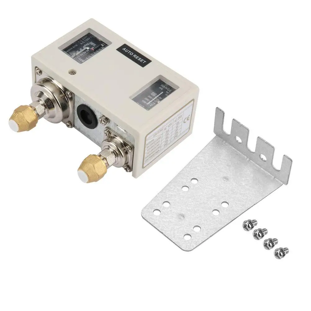 

Electronic R1/4 inch 15A 250V Dual Pressure Control Switch Smart Pump Pressure Controller with Mounting bracket Hot Sale